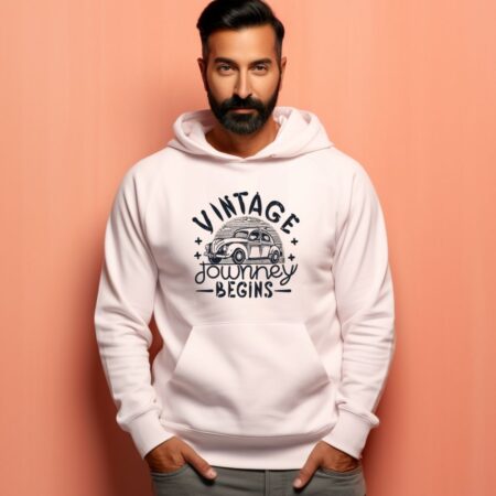 Men's Vintage Journey Begins Graphics Printed Hoodies