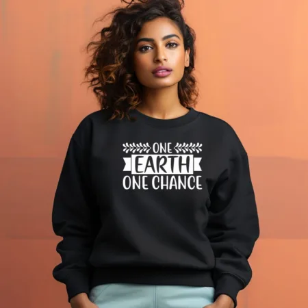 Women's One Earth One Chance Graphics Printed Sweatshirts