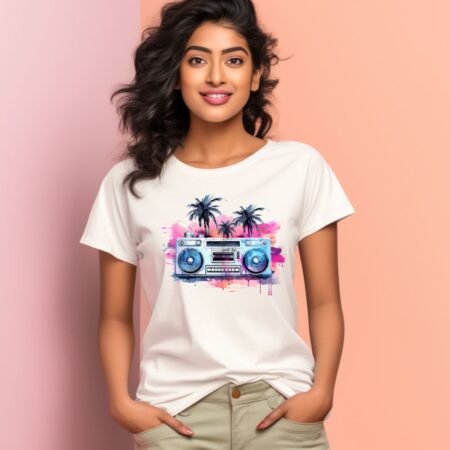 Women's Floral Elegance Graphics Printed T-Shirt