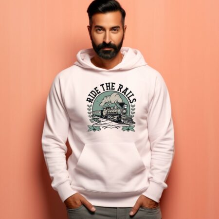Men's Ride The Rails Graphics Printed Hoodies