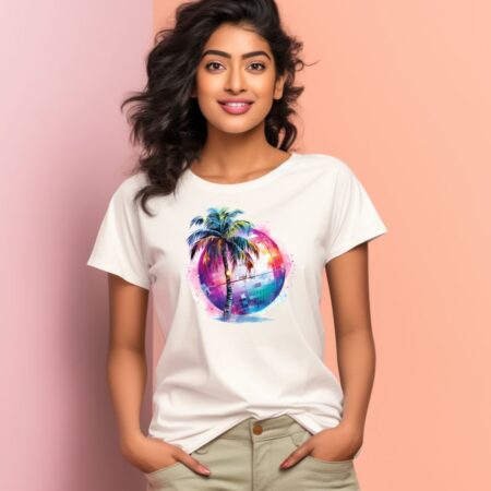 Women's Floral Elegance Graphics Printed T-Shirt