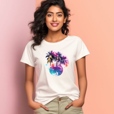 Women's Floral Elegance Graphics Printed T-Shirt