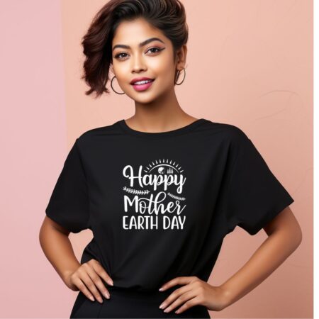 Women's Happy Mother Earth Day Graphics Printed Oversized T-Shirt