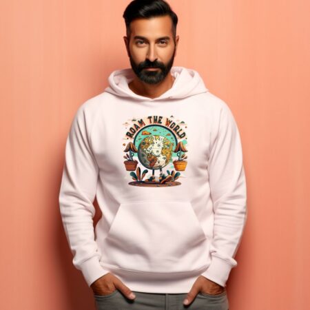 Men's Roam The World Graphics Printed Hoodies