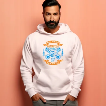 Men's Hell Riders Motorcycle Ride Or Die Graphics Printed Hoodies
