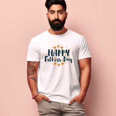 Men's Happy Father's Day Design Printed T-Shirt