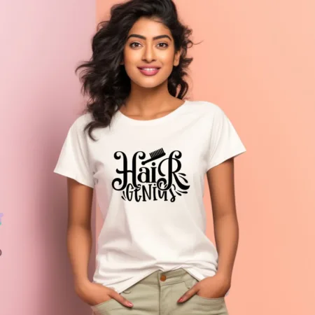 Women's Hair Genius Graphics Printed T-Shirt