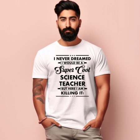 Men's Science Teacher Design Printed T-Shirt