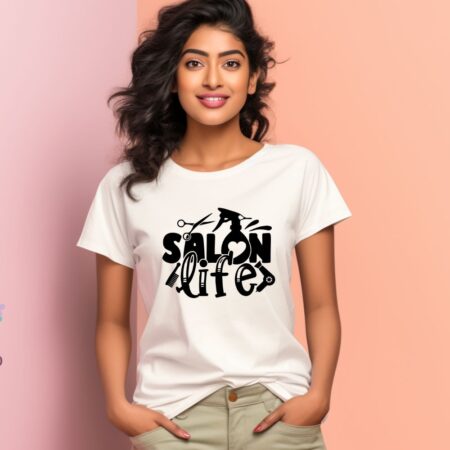 Women's Saloon Life Design Printed T-Shirt