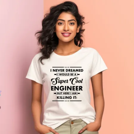 Women's Engineer Graphics Printed T-Shirt