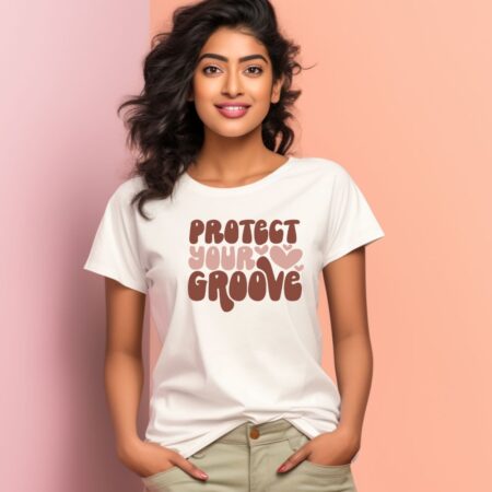 Women's Protect Your Groove Design Printed T-Shirt