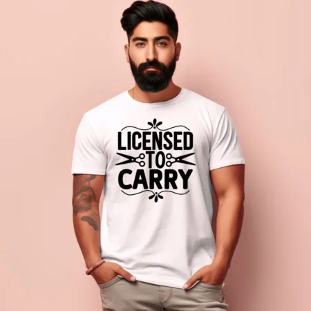 Men's Licensed To Carry Design Printed T-Shirt