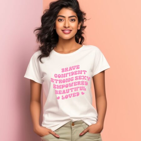 Women's Brave Confident Design Printed T-Shirt