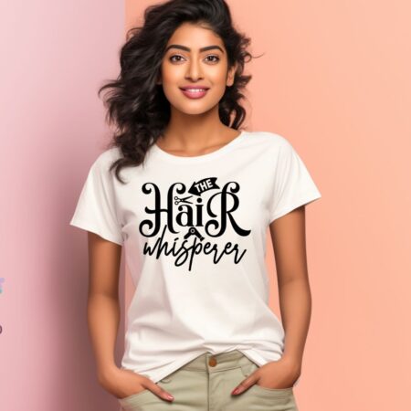 Women's The Hair Whisperer Design Printed T-Shirt