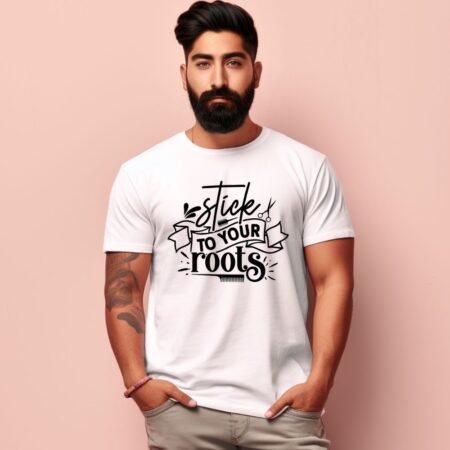 Men's Stick To Your Roots Design Printed T-Shirt