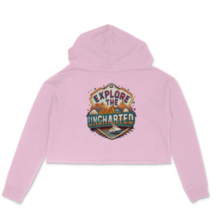 Women's Explore The Uncharted Graphics Printed Crop Hoodies