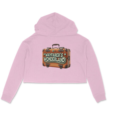 Women's Wayfarer's Wonderland Graphics Printed Crop Hoodies