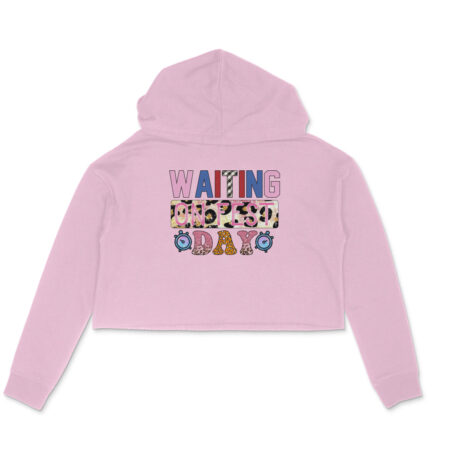 Women's Waiting on Fest Day Graphics Printed Crop Hoodies