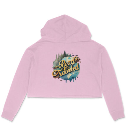 Women's The Road Less Traveled  Graphics Printed Crop Hoodies