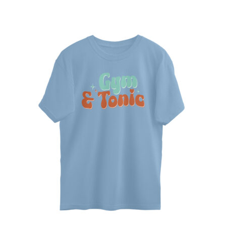Women's Gym & Tonic Graphics Printed Oversized T-Shirt