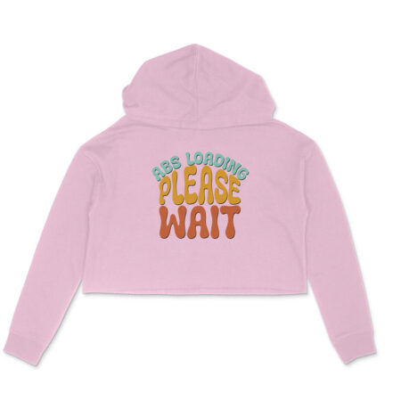 Women's ABS Loading Please Wait Graphics Printed Crop Hoodies