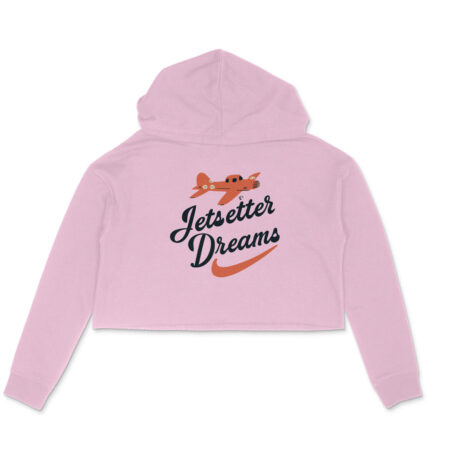 Women's Jetsetter Dreams Graphics Printed Crop Hoodies
