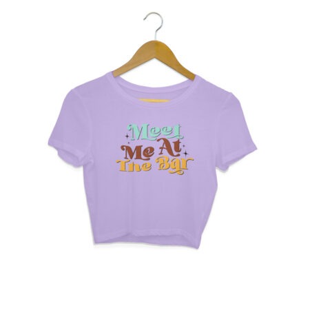Women's Meet Me At The Bar Graphics Printed Crop Tops