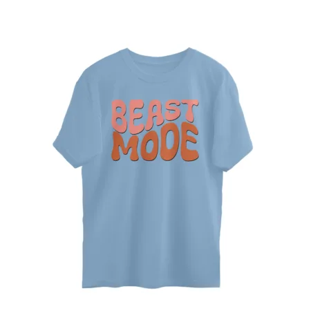 Women's Beast Mode Graphics Printed Oversized T-Shirt