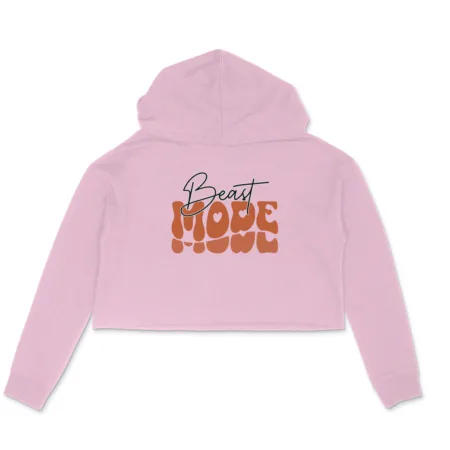 Women's Beast Mode Graphics Printed Crop Hoodies