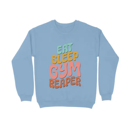 Women's Eat Sleep Gym Reaper Graphics Printed Sweatshirts