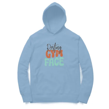 Women's Resting Gym Face Graphics Printed Hoodies