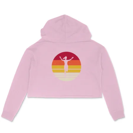 Women's Morning Yoga Graphics Printed Crop Hoodies