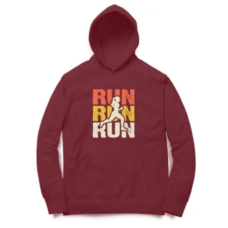 Women's Run Run Run Graphics Printed Hoodies
