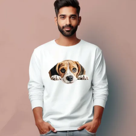Men's Beagle Quote Printed Full Sleeve T Shirt