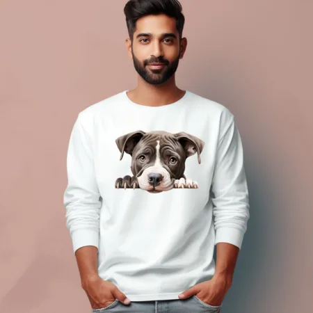 Men's American pit bull Quote Printed Full Sleeve T Shirt