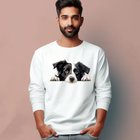 Men's Border Collie Quote Printed Full Sleeve T Shirt