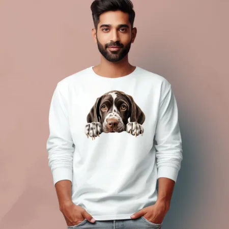 Men's German Shorthaired Pointer Quote Printed Full Sleeve T Shirt