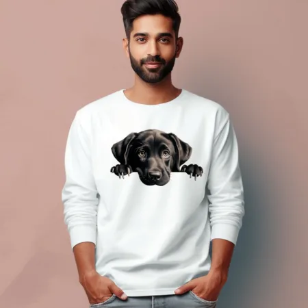 Men's Labrador Retriever Quote Printed Full Sleeve T Shirt