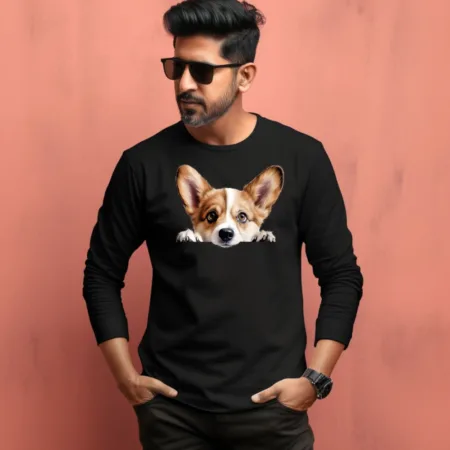 Men's Corgi Quote Printed Full Sleeve T Shirt