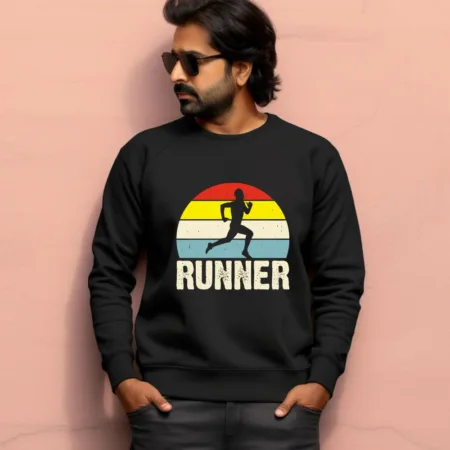 Men's Runner Graphics Printed Sweatshirts