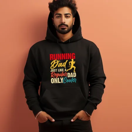 Men's Running Dad Regular Dad Only Cooler Graphics Printed Hoodies