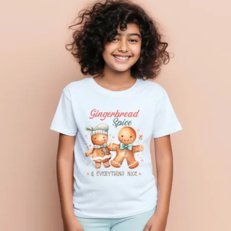 Kid's Gingerbread Spice & Every Thing Nice Graphics Printed T-Shirt