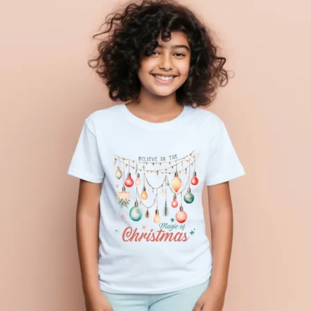 Kid's Believe In The Magic of Christmas Graphics Printed T-Shirt