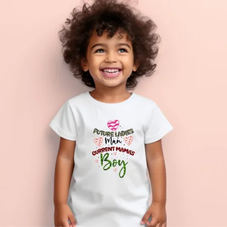 Toddler's Future Ladies Man Current Mamas Boy Graphics Printed T-Shirt