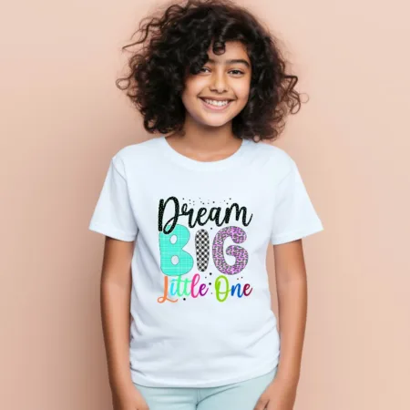 Kid's Dream Big Little One Graphics Printed T-Shirt