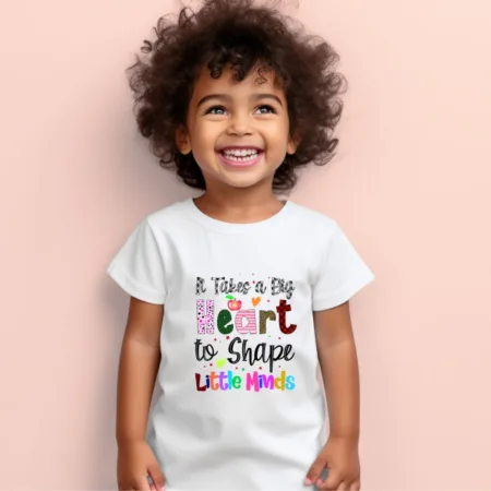 Toddler's It Takes a Big Heart to Shape Little Minds Graphics Printed T-Shirt