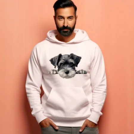Men's Miniature Schnauzer Graphics Printed Hoodies
