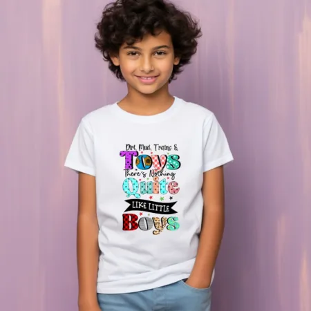 Kid's Dirt Mud Train & Toys There's Nothing Quite Graphics Printed T-Shirt