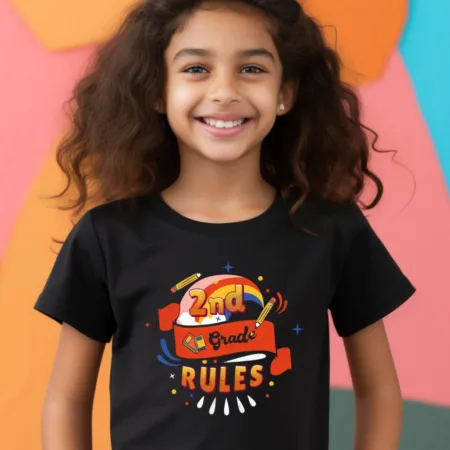 Kid's 2nd Grade Rules Graphics Printed T-Shirt