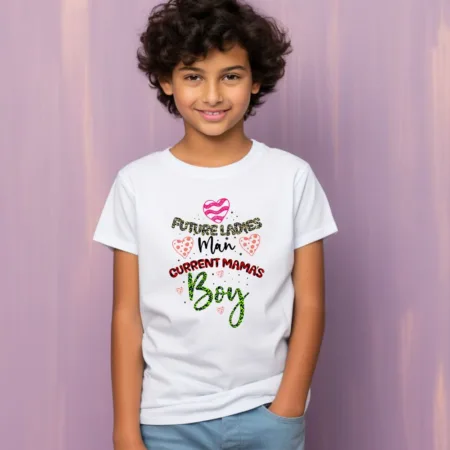 Kid's Future Ladies Man Current Mamas Boy Graphics Printed T-Shirt